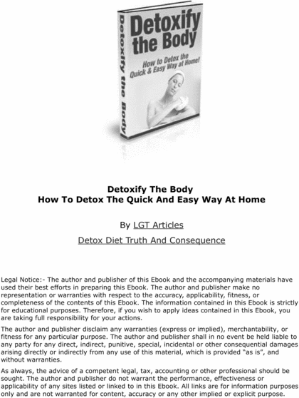 Product picture Detoxify The Body